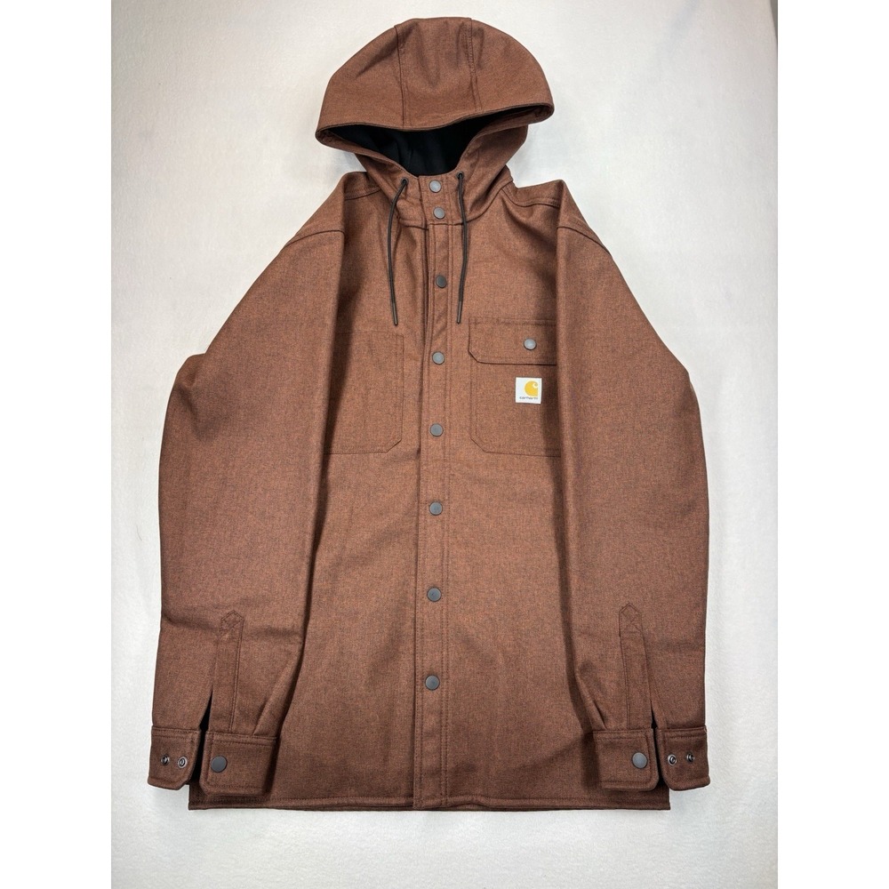 Carhartt Rain Defender Relaxed Fit Heavyweight Hooded Shirt Jacket Size Small